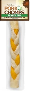 Pork Chomps Roasted Skin Dog Chew, 10-inch Braid, 1 Count (Pack of 1) - Picture 1 of 6