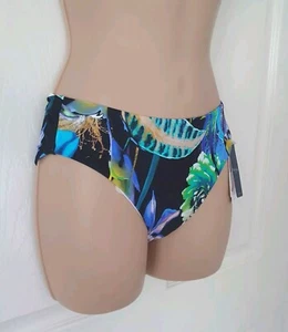 Fantasie Swim Bikini Bottoms Briefs Size L UK 14 Paradise Bay Aqua Lycra BNWT - Picture 1 of 9