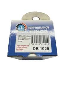 ADB Front BRAKE PAD ADB1029 for CHRYSLER VALIANT 1976-1981 - Picture 1 of 4