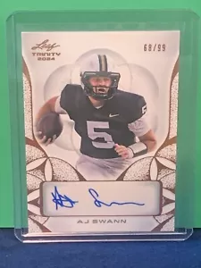 AJ Swann 2024 Leaf Trinity Fútbol Automático 68/99 LSU Tigers - Imagen 1 de 1