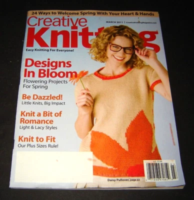 Creative Knitting Magazine March 2011 Spring Flower Projects Light Lacy Styles - Image 1 of 2