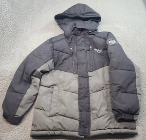 Cappotto invernale Reebok ragazzo 10/12 grigio cappuccio staccabile tasche cerniera gancio passante usato in ottime condizioni - Foto 1 di 20