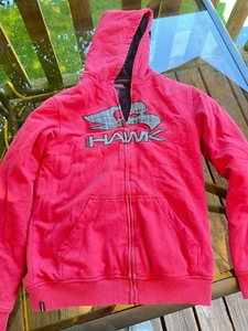 Heavy TONY HAWK Red Fleece Lined  Hooded Sweatshirt  Front Zip  Youth XL (18/20) - Picture 1 of 6