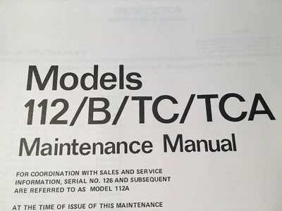 Manual de servicio Rockwell Commander 112, 112B, 112TC y 112TCA Foto 1 de 4