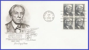 USA4 #1280 U/A ARTMASTER FDC BL4  Frank Lloyd Wright - Picture 1 of 1