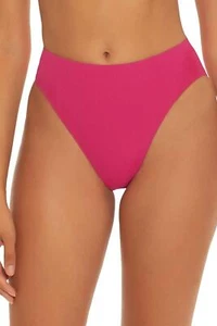 Becca by Rebecca Virtue 273078 Womens Sage High Waist Bikini Bottom Raspberry L - Picture 1 of 2