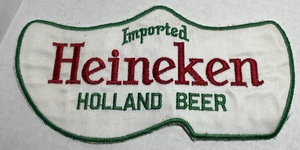 VTG EMBROIDERED Jacket Patch Heineken Holland Wooden Shoe Patch Large 8.5" long - Picture 1 of 2