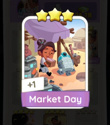 Monopoly Go _ Market Day _ 3 stars ⭐ Sticker