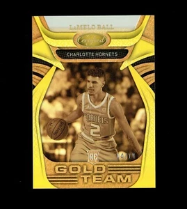 2020-21 Certified #3 LaMELO BALL RC Gold Team Mirror Gold Holo /10 SSP Gorgeous! - Bild 1 von 5
