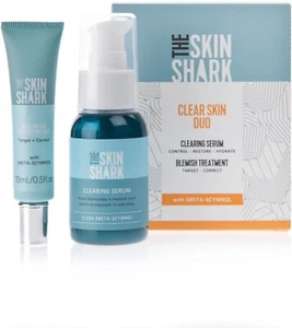 The Skin Shark Clear Skin Duo Clearing Serum, Blemish Treatment Acne Spots VEGAN - Picture 1 of 4