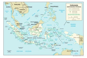 Indonesia Political Administrative Province Map Country Nation Poster Print XL - Picture 1 of 1