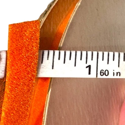 Vintage Velvette Ribbon Spool Weatherproof Velvet 25 Yards Orange USA Made No. 2 - Image 1 of 4