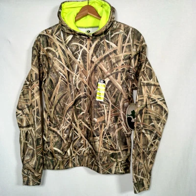 Mossy Oak Shadow Grass Blades Camo Sweatshirt Boys Youth XL Duck Hunting Hoodie - Image 1 of 4