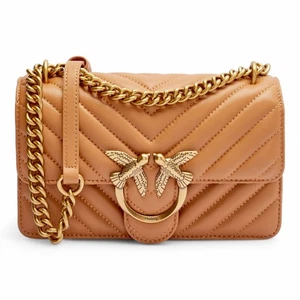 Pinko borsa tracolla love one mini dc chevron cuoio - Imagen 1 de 1