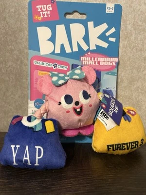 BARK MILLENNIUM MALL DOGS Corda e 2 Squeakers Brinquedo para Cachorro Tamanho XS-S Doggies NOVO - Imagem 1 de 3