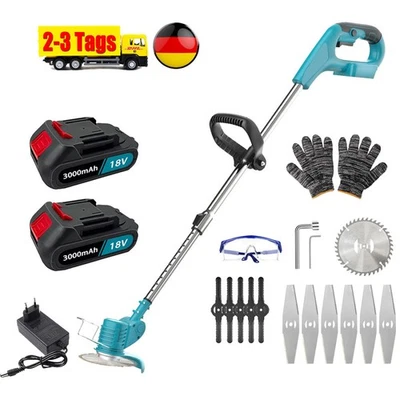 Akku Rasentrimmer Mit 2 Akku und Ladegerät Freischneider Motorsense - Bild 1 von 4