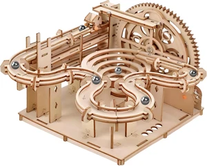 Puzzle 3D in Legno, Pista a Ruota Idraulica, Fai-Da-Te Pista per Biglie Kit Di C - Foto 1 di 12