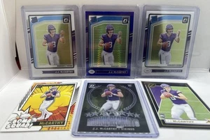 2024 Donruss Optic JJ McCarthy RC Purple Shock, Optic Base + More Vikings - Picture 1 of 2