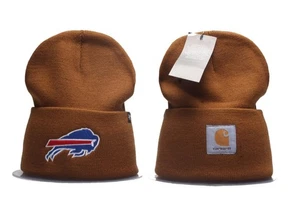 Buffalo Bills NFL Hombre Adulto Tejido Gorro Sombrero Elasticidad Tejido Sombrero Marrón - Imagen 1 de 1