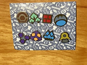 Pokemon SINNOH Region Gym Badges Pin Set of 8 by SANSHEE On Original Card - Picture 1 of 6