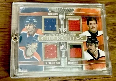 2014 ITG Cup Battles Quad Jersey, Coffey/Anderson/Hextall/Propp Gold /10 - Image 1 of 2