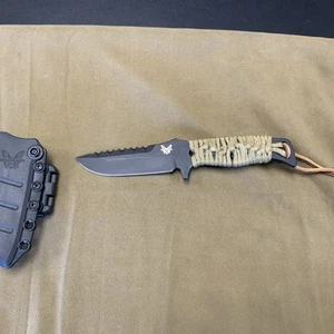 Discontinued Benchmade Adamas 375 BK Siebert "Ranger" Fixed Blade D2 Steel - Picture 1 of 15