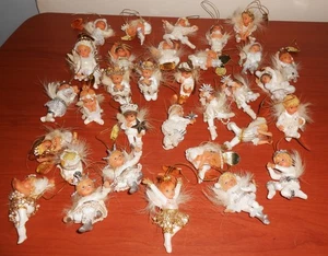 ASHTON DRAKE ERBSTÜCK ORIGINAL SCHNEEENGEL POSTEN VON 32 FEDERFLÜGELN UND PERLEN - Bild 1 von 6