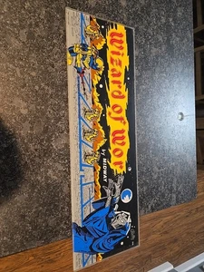 Vintage 1981 Bally Midway Wizard of Wor Midway Arcade Game Marquee - Picture 1 of 9