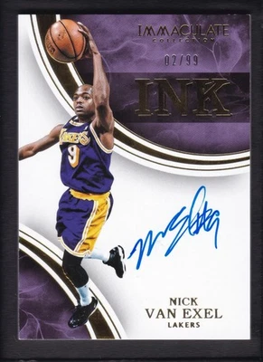2015-16 NICK VAN EXEL 02/99 AUTO PANINI IMMACULATE COLLECTION INK AUTOGRAPHS - Image 1 of 2