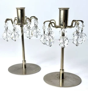 Vintage Swarovski Kristall Kerzenständer Kerzenhalter Lobmeyr Lights of Vienna Silber - Bild 1 von 19