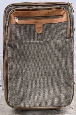 Vintage Hartmann Tweed Leather Luggage 22" Suitcase Handle Rolling Carry On Bag - Image 1 of 4