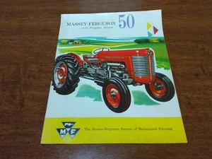Vintage 1958 MASSEY FERGUSON 50 Tractor Dealer Sales Brochure Catalog - Picture 1 of 6