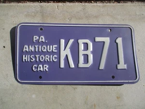 Pennsylvania antikes historisches Autokennzeichen # KB 71 - Bild 1 von 1