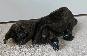 Folkmanis Dark Brown River Otter Full Body Hand Puppet 18" Stuffed Animal - Picture 1 of 6