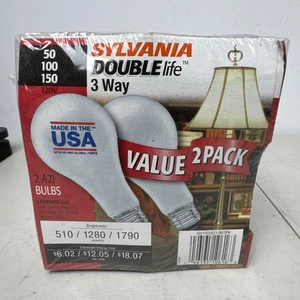 Sylvania 3-Wege Leuchtmittel (NAGELNEU versiegelt 2er-Pack) 50/100/150W warm 2850K A21 - Bild 1 von 4