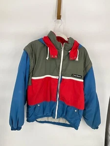 Chaqueta acolchada Anzi Besson Olympic Line Colorblock para hombre talla 54 estilo retro roja B - Imagen 1 de 10