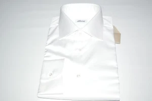 NEW BRIONI White Dress SHIRT 100% Cotton Size 17.75 Us 45 Eu (SE34) - Picture 1 of 4