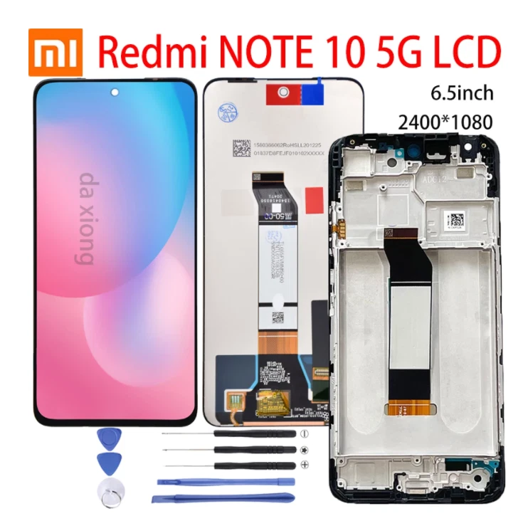 For Xiaomi Redmi Note 10 5G LCD Display Replacement Touch Screen Assembly Frame - Image 1 of 1