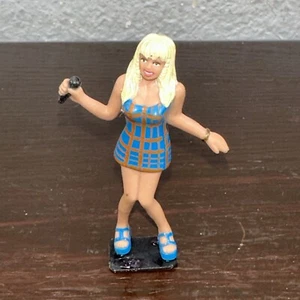 Vintage 1998 Baby Spice Mädchen 3" TOYmax in blau Kleid mit Mikrofon - Bild 1 von 2