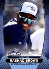 2016 West Michigan Whitecaps Choice #6 Rashad Brown Villa Rica Georgia GA Card