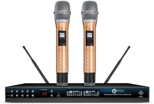 Pro Dual UHF Wireless Karaoke Microphone System w/ 300 Channels - Picture 1 of 3