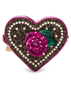 Betsey Johnson - Kitsch Leopard Heart Xbody - BJ34525M - NWT - $128 - Picture 1 of 7