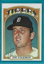 JOE COLEMAN signed 1972 Topps baseball card #640 DETROIT TIGERS