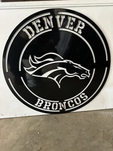 Denver Broncos STEEL Collectible Memorabilia Wall Decor Man Cave Gift Sign - Picture 1 of 1