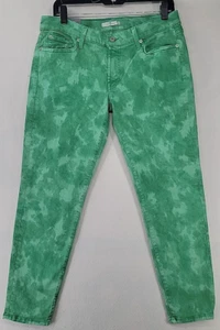 7 for all mankind Cropped Second Skin Legging Jean Womens 32 Green Wash - Picture 1 of 15