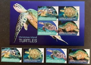 CHRISTMAS ISLAND 2021 Schildkröten 1 x M/S, 1 x Set MNH (B332) - Bild 1 von 2