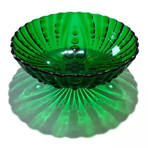 Gancio di ancoraggio, vintage, motivo burple, ciotola in vetro verde, diametro 8,5" - Foto 1 di 3