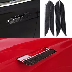 4Pcs For Tesla Model S 2014-2019 Carbon Fiber Car Auto Door Handle Sticker Cover - Bild 1 von 7