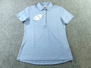 Greg Norman Shirt Womens Small Blue Short Sleeve Performance Golf Polo S NWT - Picture 1 of 10