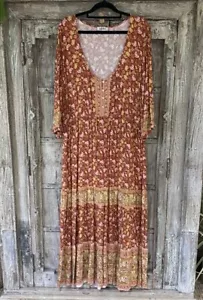 Arnhem Audrey Maxi Dress In Cinnamon Size 16 - Picture 1 of 9